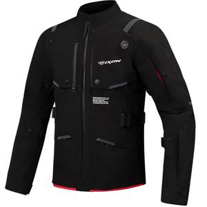 Geaca moto IXON M-Skeid negru-rosu fluo