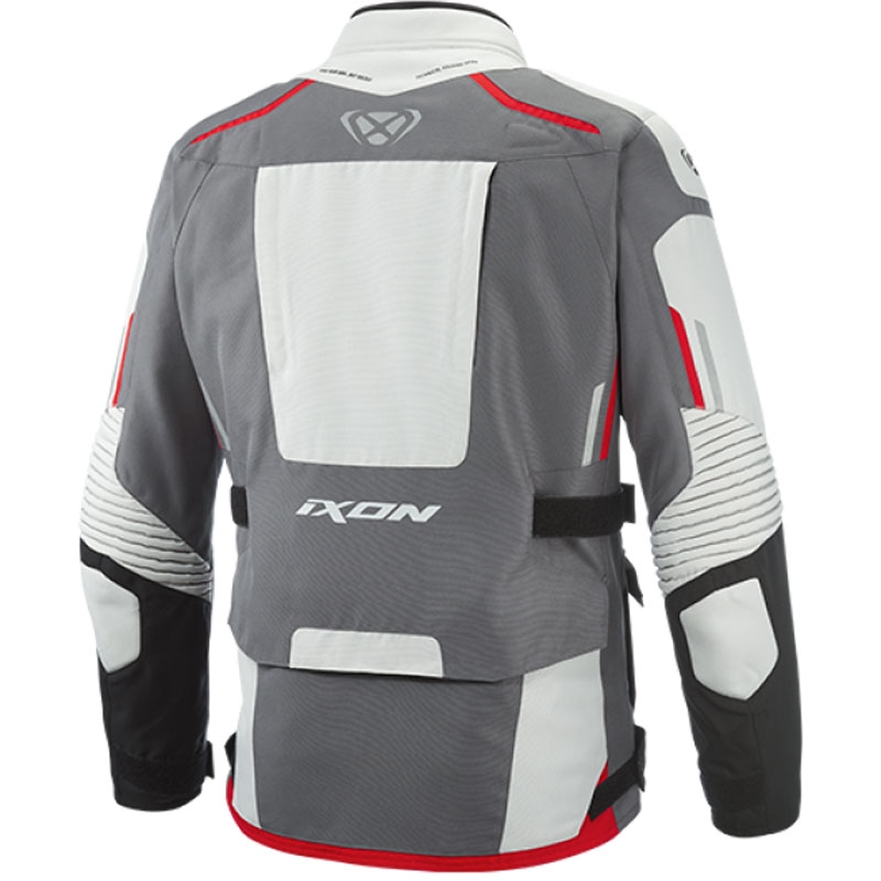 Geaca moto IXON Midgard gri-negru-rosu