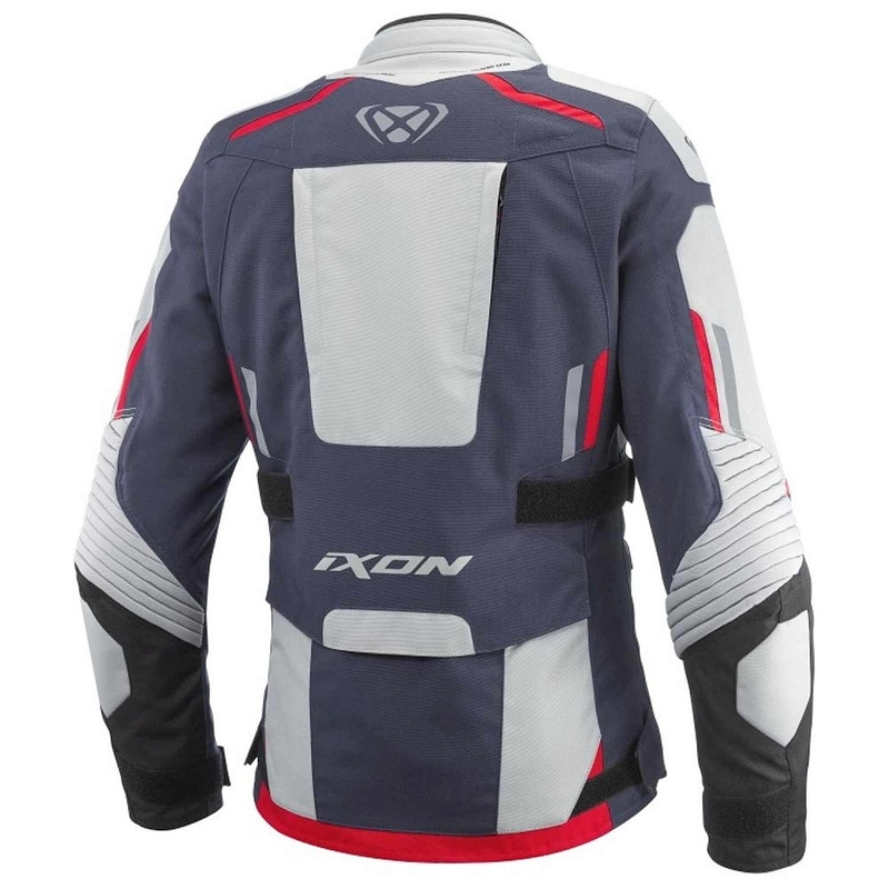 Geaca moto dama IXON Midgard gri-albastru-negru