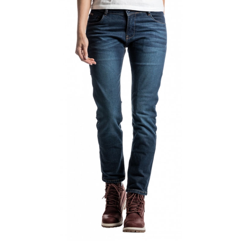Blugi moto dama IXON Billie spalat albastru