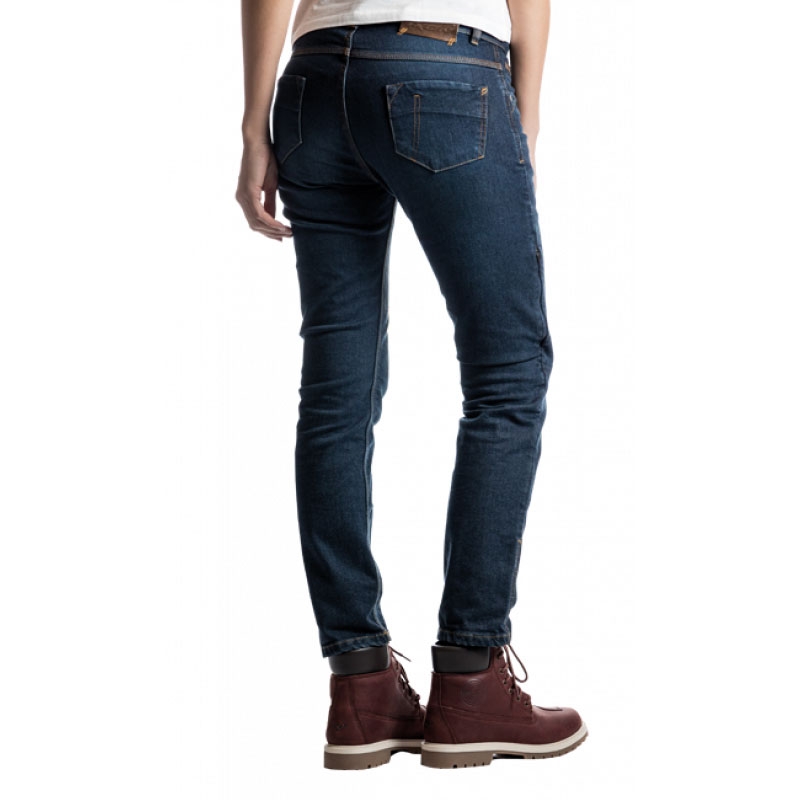 Blugi moto dama IXON Billie spalat albastru