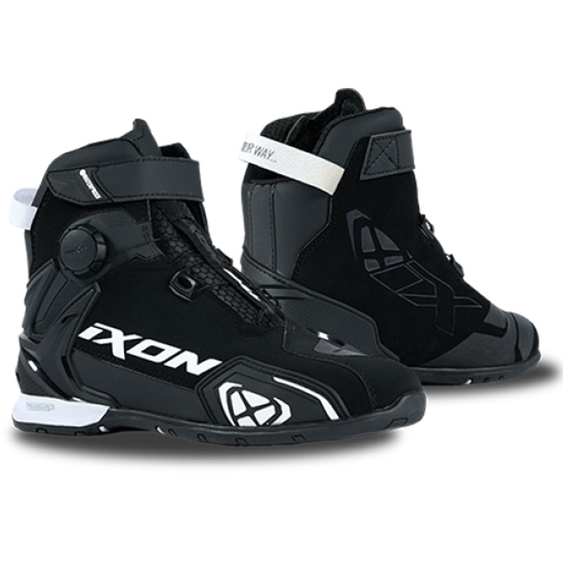 Ghete moto dama IXON Bull 2 WP negru-alb