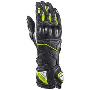 Mănuși moto IXON Tornado Air negru-alb-galben fluo