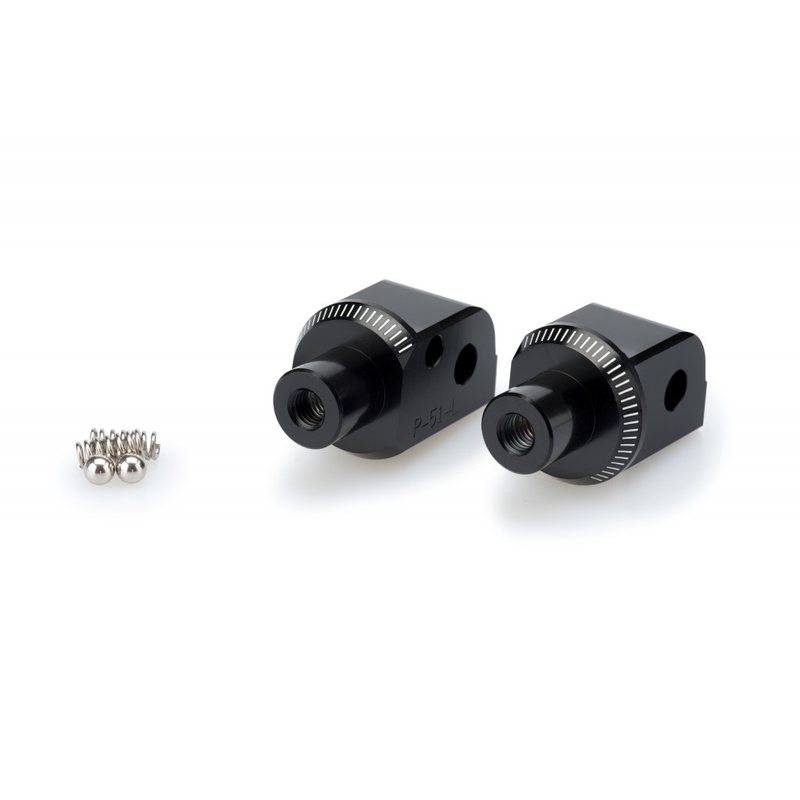 Footpeg adapters PUIG Negru pentru KTM Duke 390 2017-2023, KTM Duke 125 2011-2023