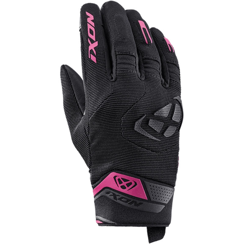 Manusi moto dama IXON Mig 2 negru-roz