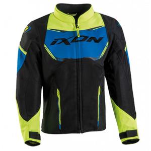 Geacă moto pentru copii IXON Striker Air negru-albastru-galben