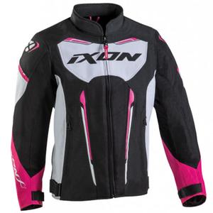 Geaca de motociclete pentru copii IXON Striker Air negru-alb-roz