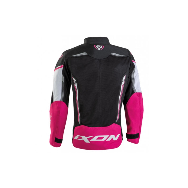 Geaca de motociclete pentru copii IXON Striker Air negru-alb-roz
