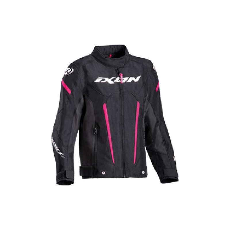 Geaca de motociclete pentru copii IXON Striker negru-roz