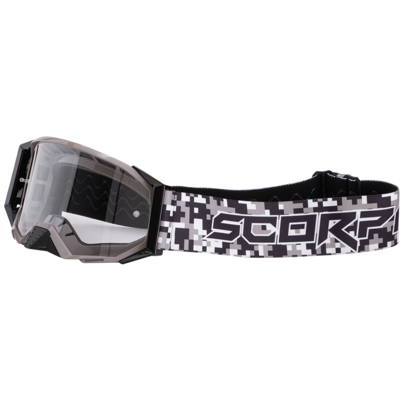 Ochelari de motocross Scorpion E24 camo cu plexiglas transparent