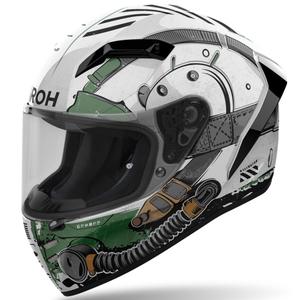 Casca integrală pentru motocicletă Airoh CONNOR Aligator alb-verde lucios