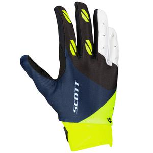 Mănuși de motocross SCOTT EVO RACE violet-albastru-galben fluo
