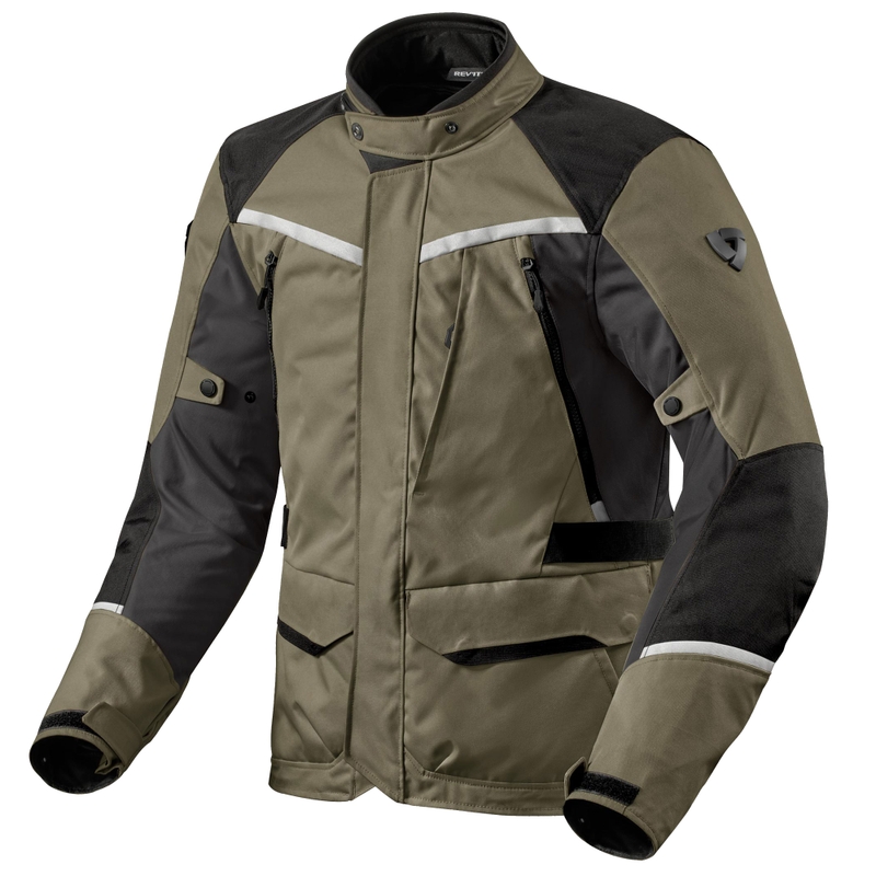 Jacheta moto Revit Voltiac 3 H2O verde-gri