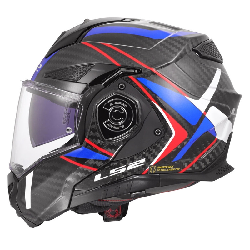 Casca moto LS2 FF901 Advant XC Future II alb-albastru