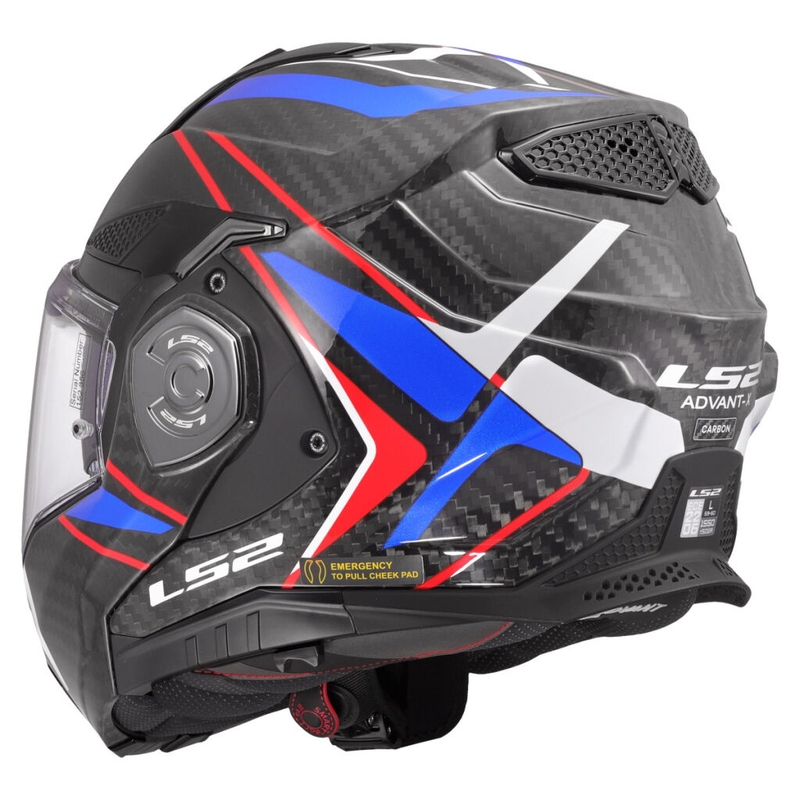 Casca moto LS2 FF901 Advant XC Future II alb-albastru