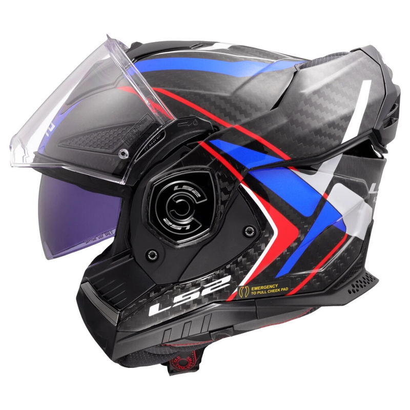 Casca moto LS2 FF901 Advant XC Future II alb-albastru