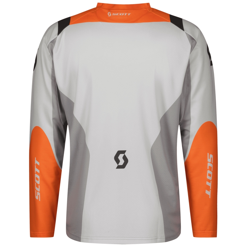 Tricou motocross SCOTT EVO Race alb-portocaliu