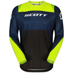 Tricou motocross SCOTT EVO Race violet-galben fluo
