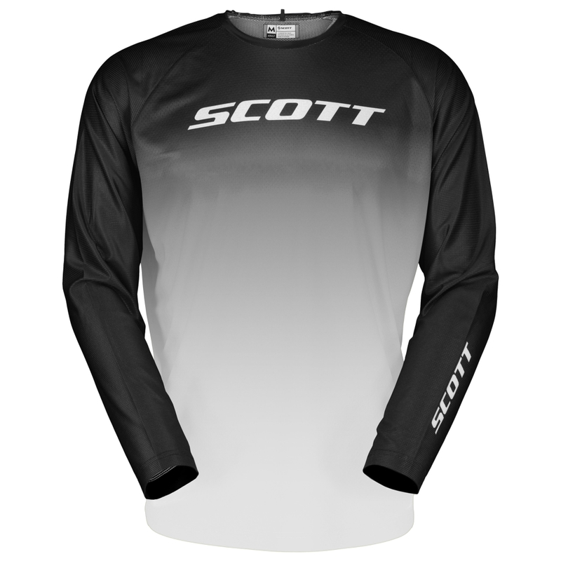 Tricou motocross SCOTT EVO Swap alb-negru lichidare