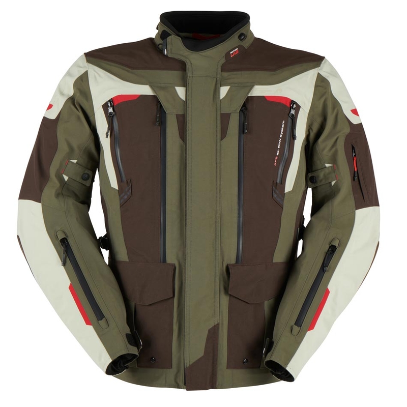 Jachetă de motocicletă Furygan Voyager verde-maro-bej lichidare