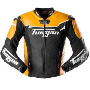 Geacă moto din piele Furygan Signature 55 negru-galben