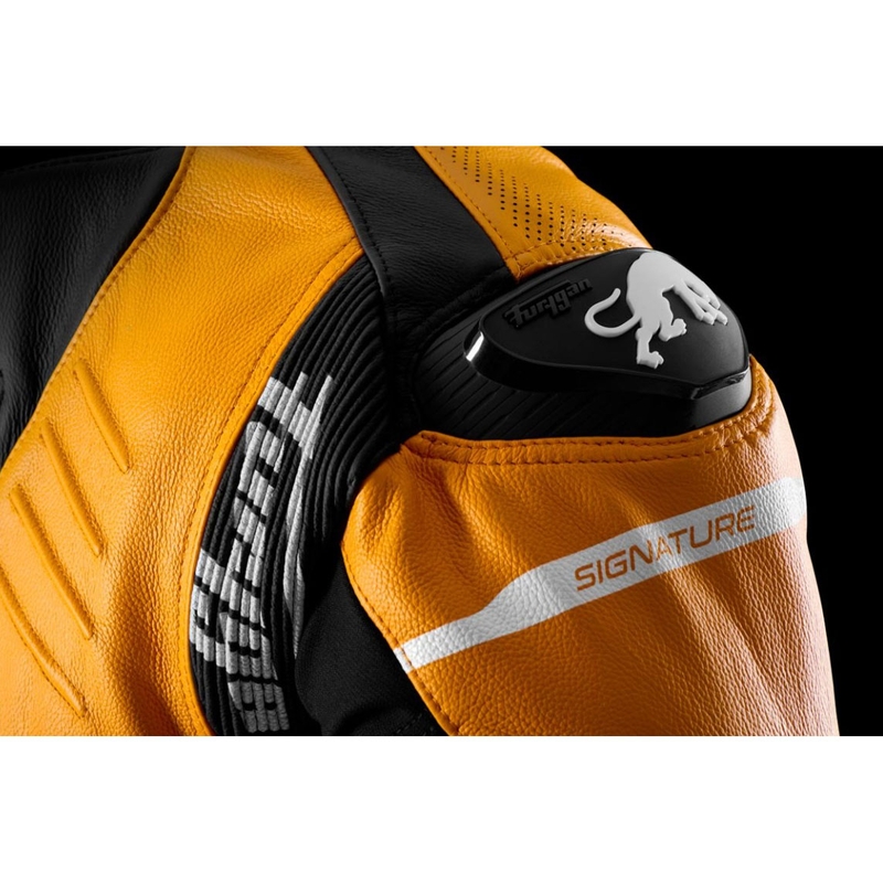 Geacă moto din piele Furygan Signature 55 negru-galben