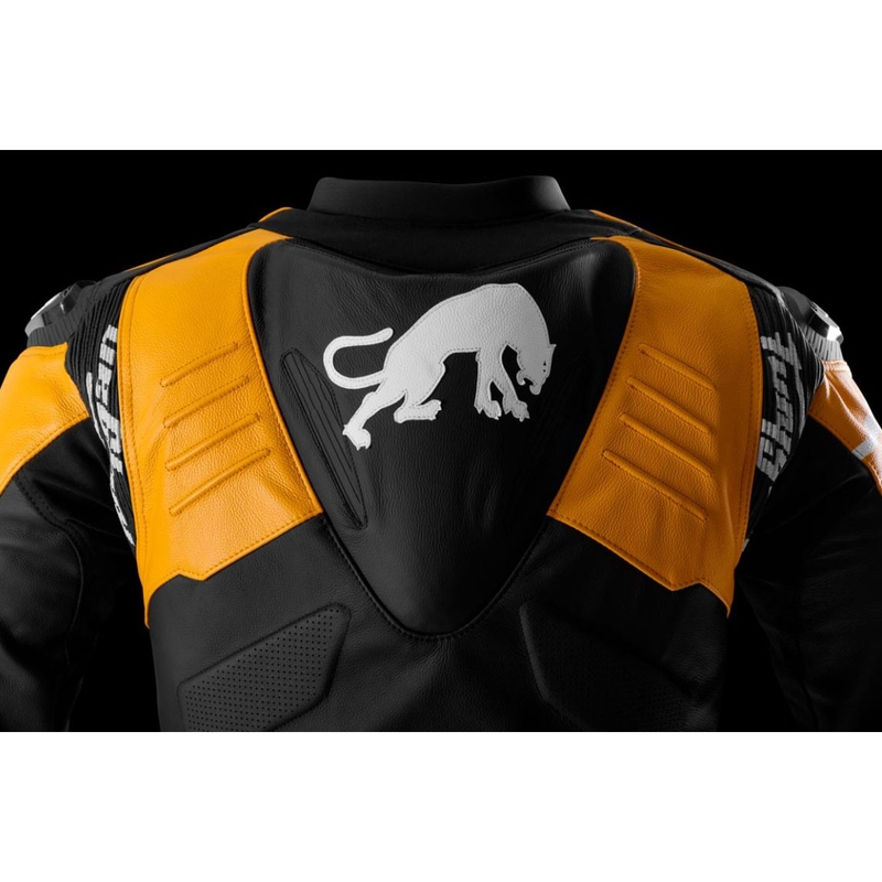 Geacă moto din piele Furygan Signature 55 negru-galben