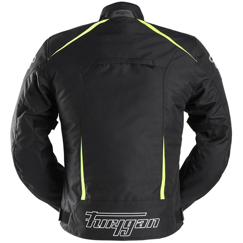 Geacă moto Furygan Yori negru-alb-galben fluo
