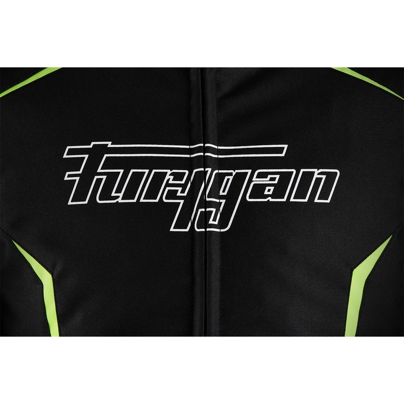 Geacă moto Furygan Yori negru-alb-galben fluo