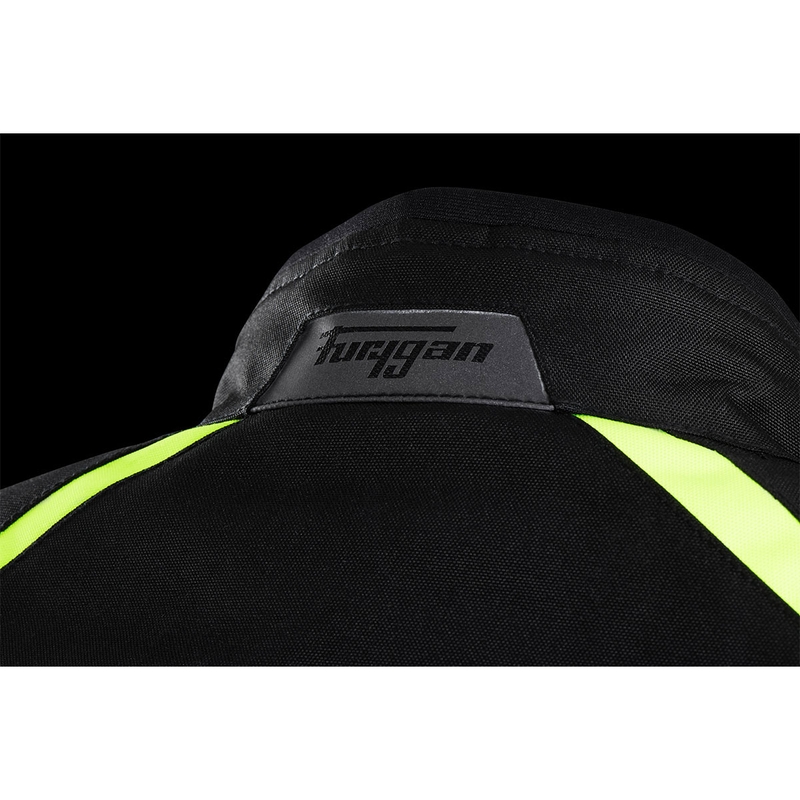 Geacă moto Furygan Yori negru-alb-galben fluo