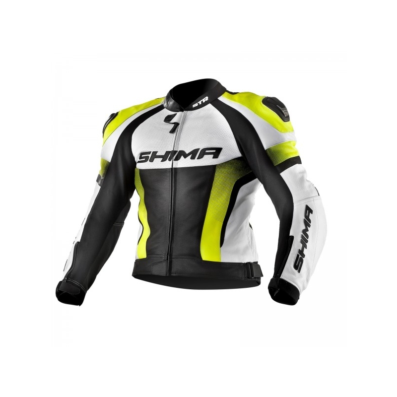 Jachetă de motociclete Shima STR negru-alb-alb-galben-fluo výprodej lichidare