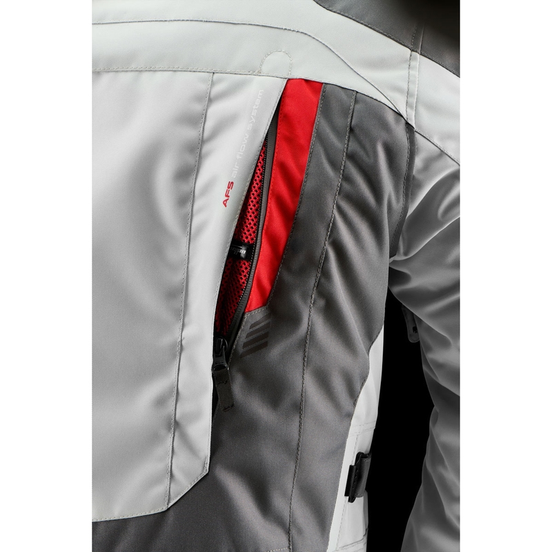 Jacheta moto Furygan Apalaches Evo gri-bej-rosu