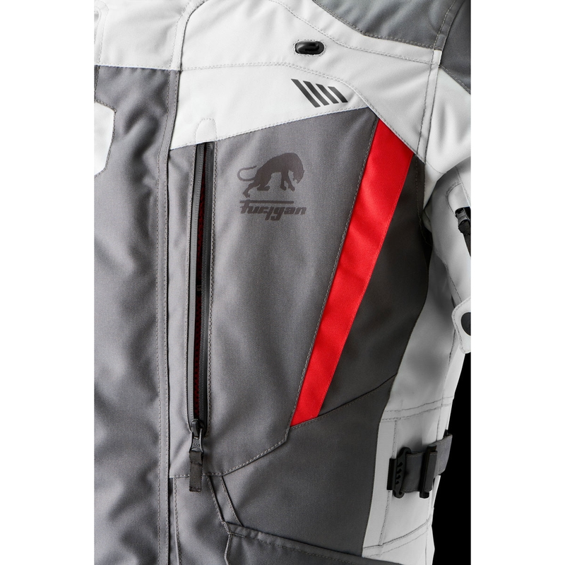 Jacheta moto Furygan Apalaches Evo gri-bej-rosu