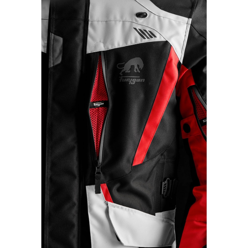 Jacheta moto Furygan Apalaches Evo negru-bej-rosu