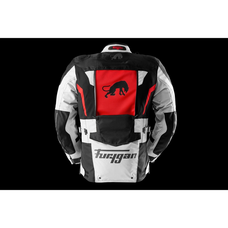 Geacă de motocicletă Furygan Montroc Kevlar® Primaloft® 3IN1+ negru-bej-roșu