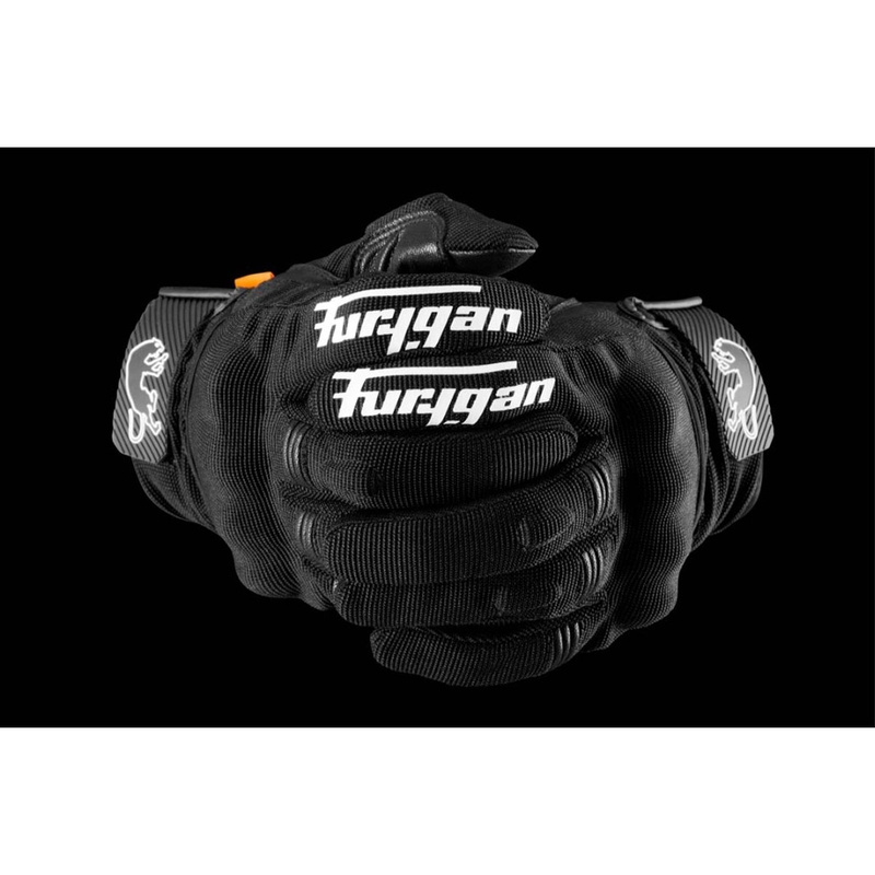 Mănuși moto Furygan Jet D3O Evo alb-negru
