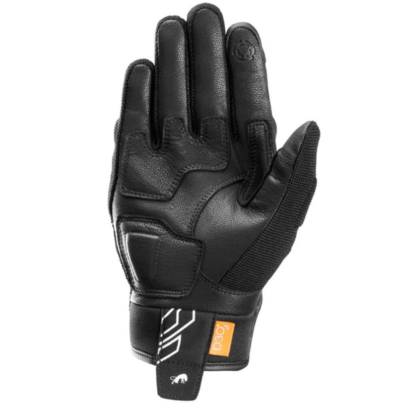 Mănuși moto Furygan Jet Neon D3O alb-negru