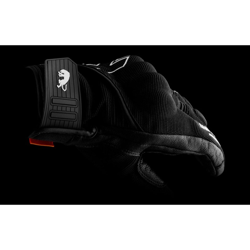 Mănuși moto Furygan Jet Neon D3O alb-negru