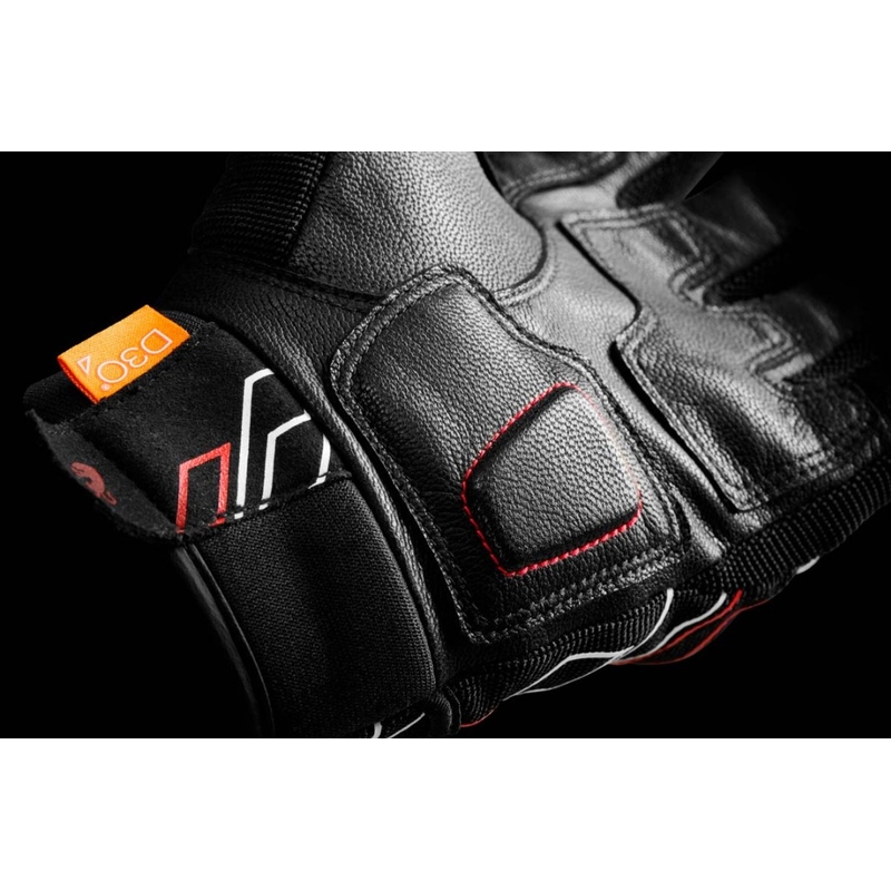 Manusi moto Furygan Jet Neon D3O negru-alb-rosu