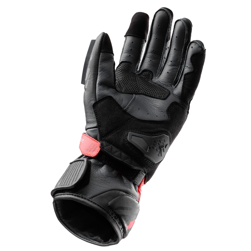Mănuși moto Rebelhorn Viper negru-gri-rosu fluo