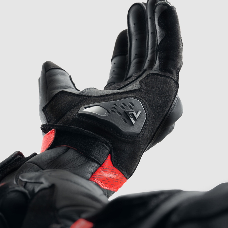 Mănuși moto Rebelhorn Viper negru-gri-rosu fluo