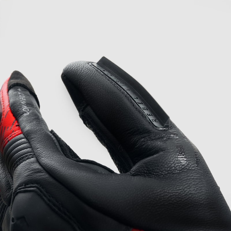 Mănuși moto Rebelhorn Viper negru-gri-rosu fluo