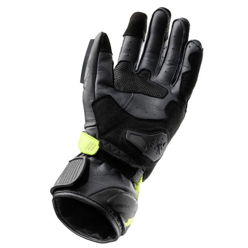 Mănuși moto Rebelhorn Viper negru-gri-galben fluo