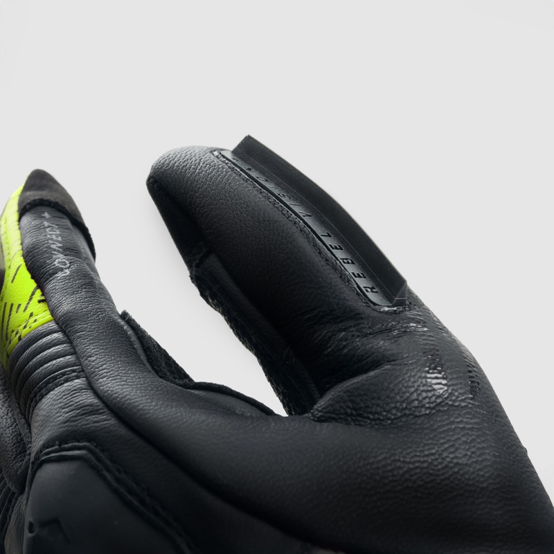 Mănuși moto Rebelhorn Viper negru-gri-galben fluo