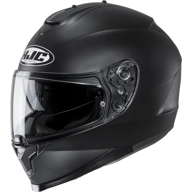Casca moto integrala HJC C70N Solid Semiplata neagra