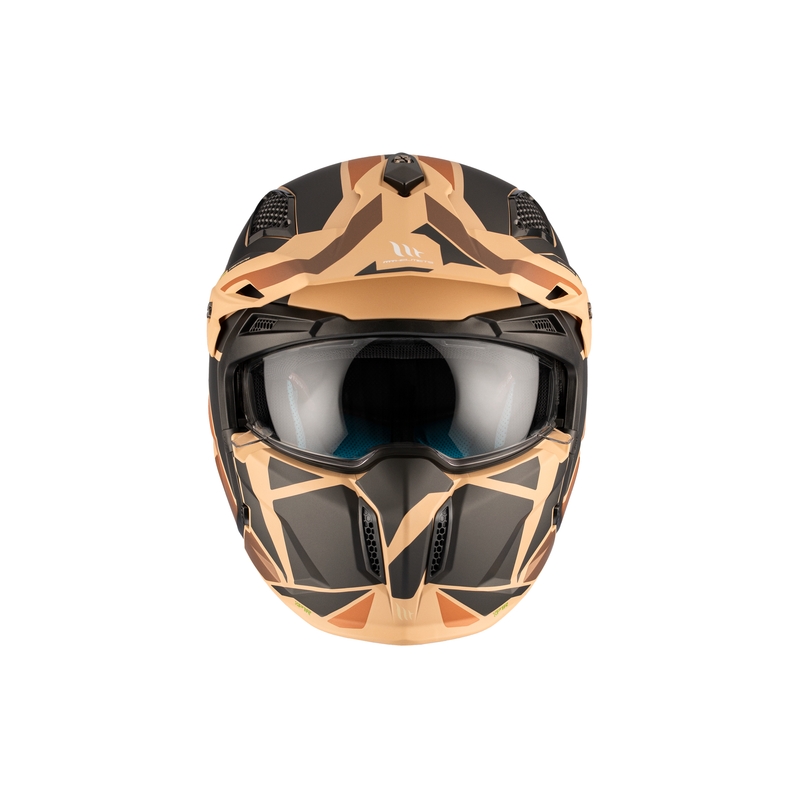 Casca deschisa MT Streetfighter SV S P1R B9 negru-maro-bej