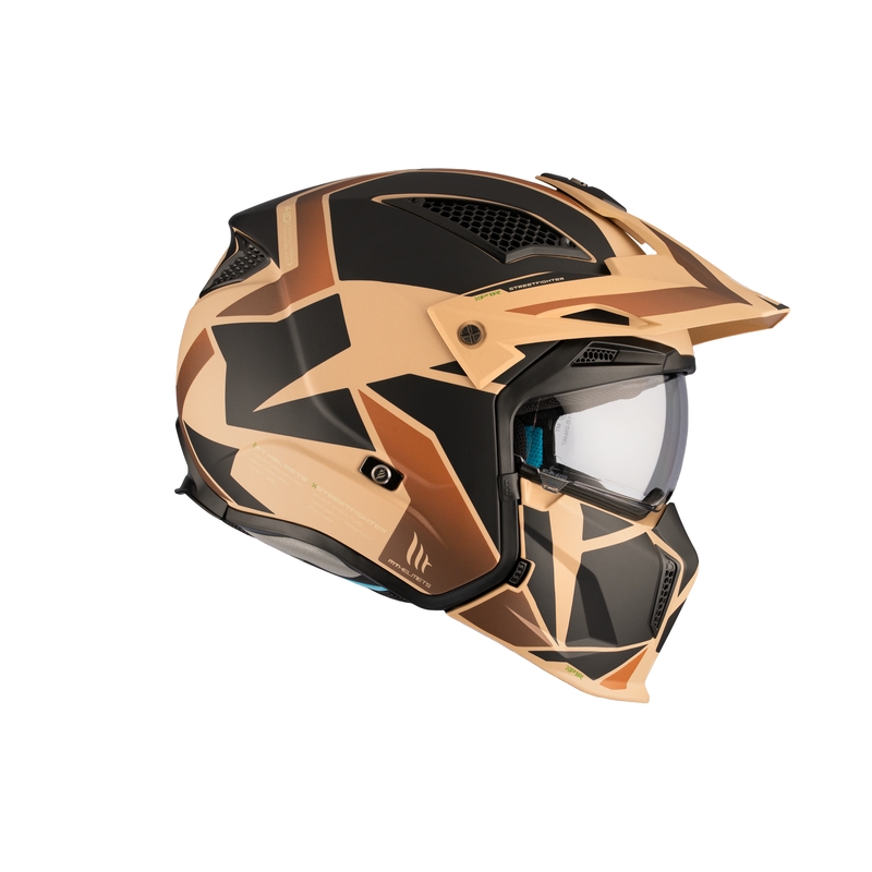 Casca deschisa MT Streetfighter SV S P1R B9 negru-maro-bej