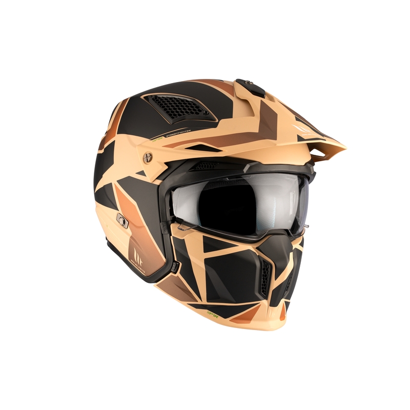 Casca deschisa MT Streetfighter SV S P1R B9 negru-maro-bej