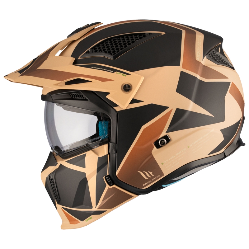 Casca deschisa MT Streetfighter SV S P1R B9 negru-maro-bej