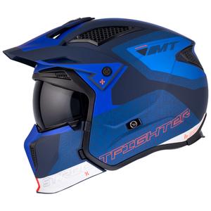 Cască de motociclist MT Streetfighter SV Totem C17 albă și albastră